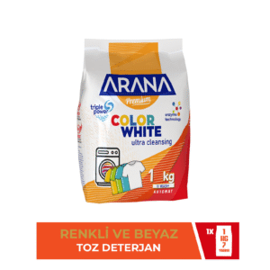 Arana Premium Deterjan Matik 1 kg – Renkliler için Toz Çamaşır Deterjanı