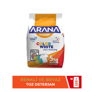 Arana Premium Deterjan Matik 5 kg – Renkliler için Toz Çamaşır Deterjanı