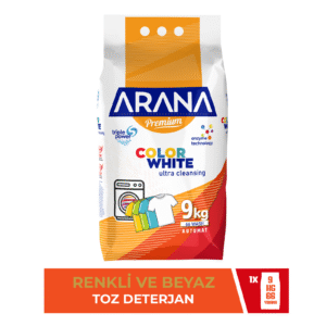 Arana Premium Deterjan Matik 9 kg – Renkliler için Toz Çamaşır Deterjanı