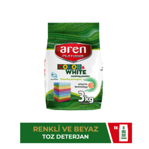 Aren Platinum Deterjan Matik 3 kg – Renkli ve Beyazlar için Toz Çamaşır Deterjanı