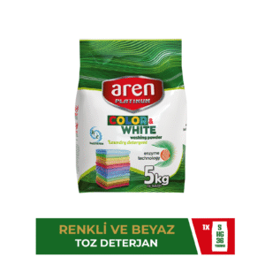 Aren Platinum Deterjan Matik 5 kg – Renkli ve Beyazlar için Toz Çamaşır Deterjanı
