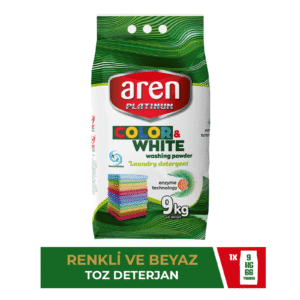 Aren Platinum Deterjan Matik 9 kg – Renkli ve Beyazlar için Toz Çamaşır Deterjanı